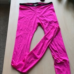 Neon pink leggings